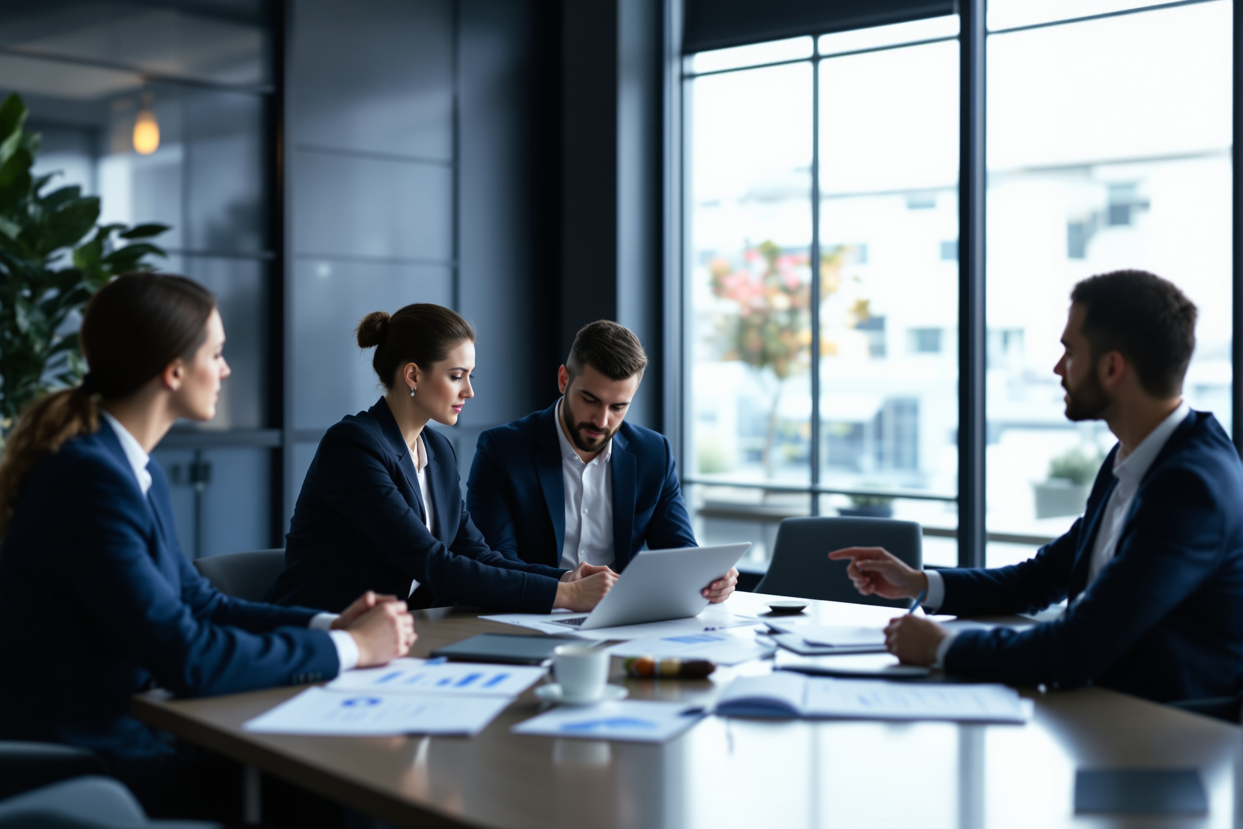 Consultoría empresarial reunión estrategia